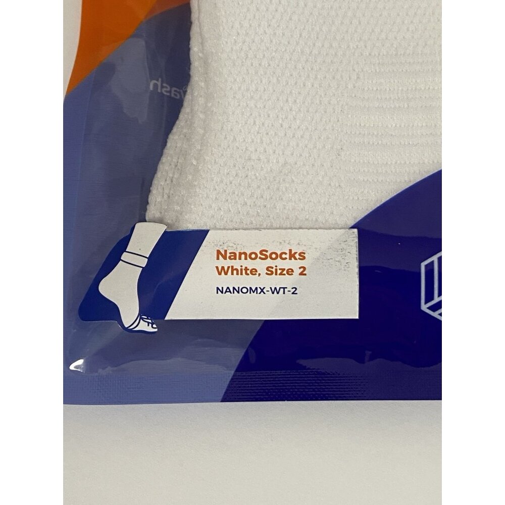 White 3-D Nano-Weave Socks one pair